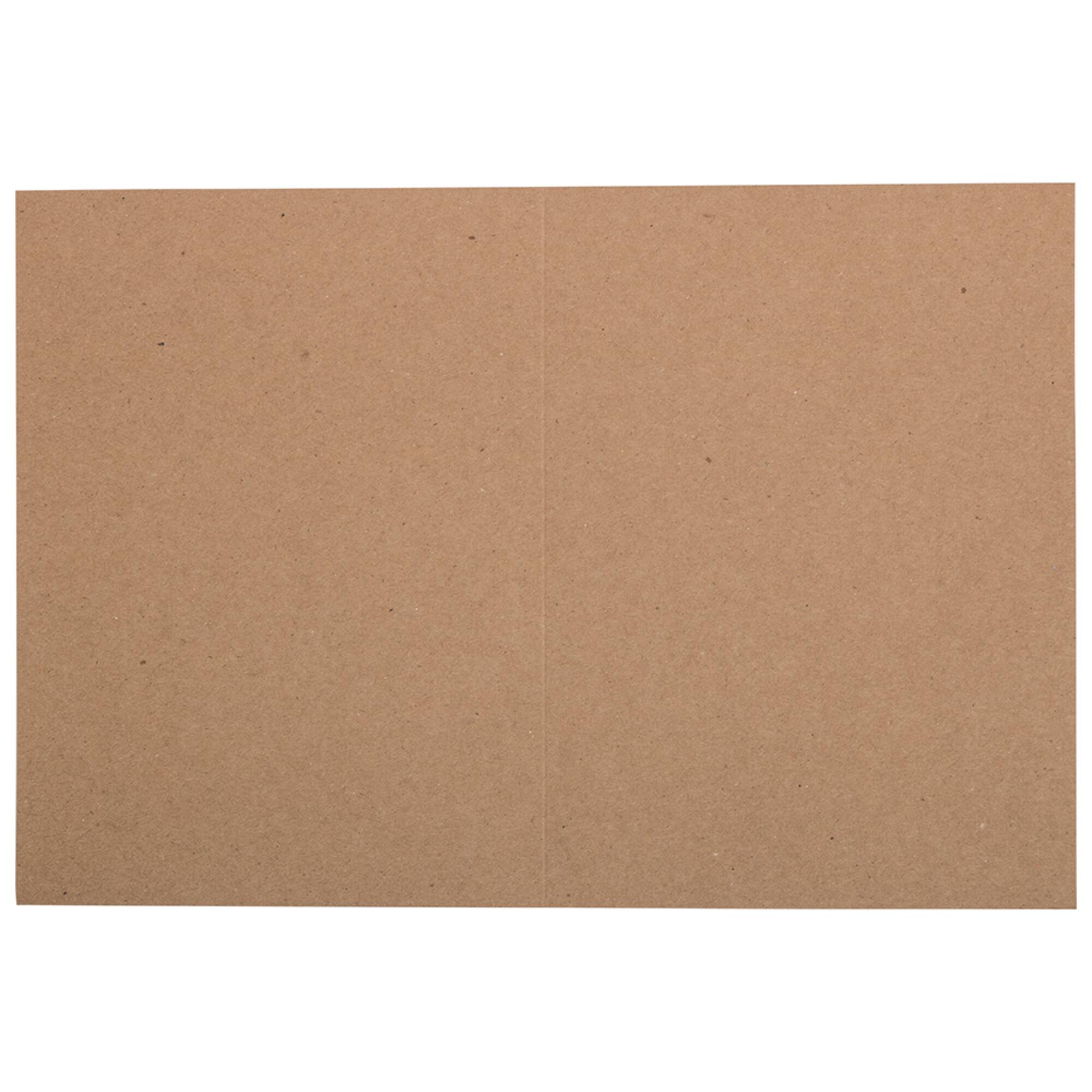 JAM Paper A2 Brown Kraft Recycled Blank Foldover Cards